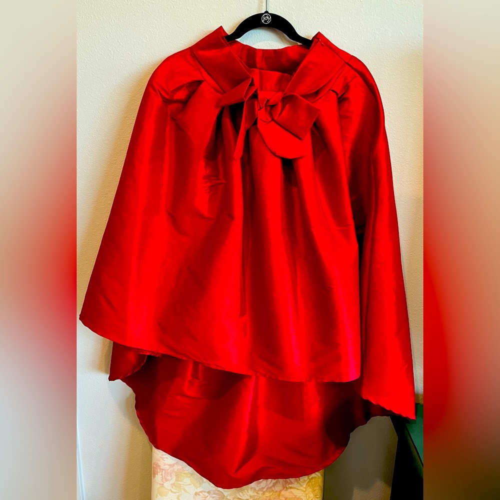 Haute Monde Red Formal Skirt, Size Large. New/never worn. Side Zipper.
